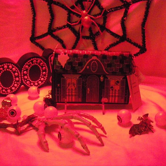 Betsey Johnson Forever Home Wallet On Chain Crossbody Bag Halloween WOC NWT - Picture 2 of 14